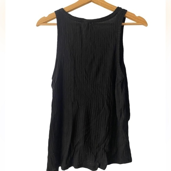A NEW DAY BLACK TIE SLEEVELESS BLOUSE SIZE SMALL - Picture 3 of 3